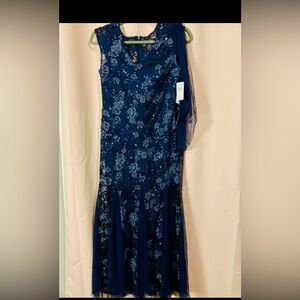 Navy Blue Sequin Dress